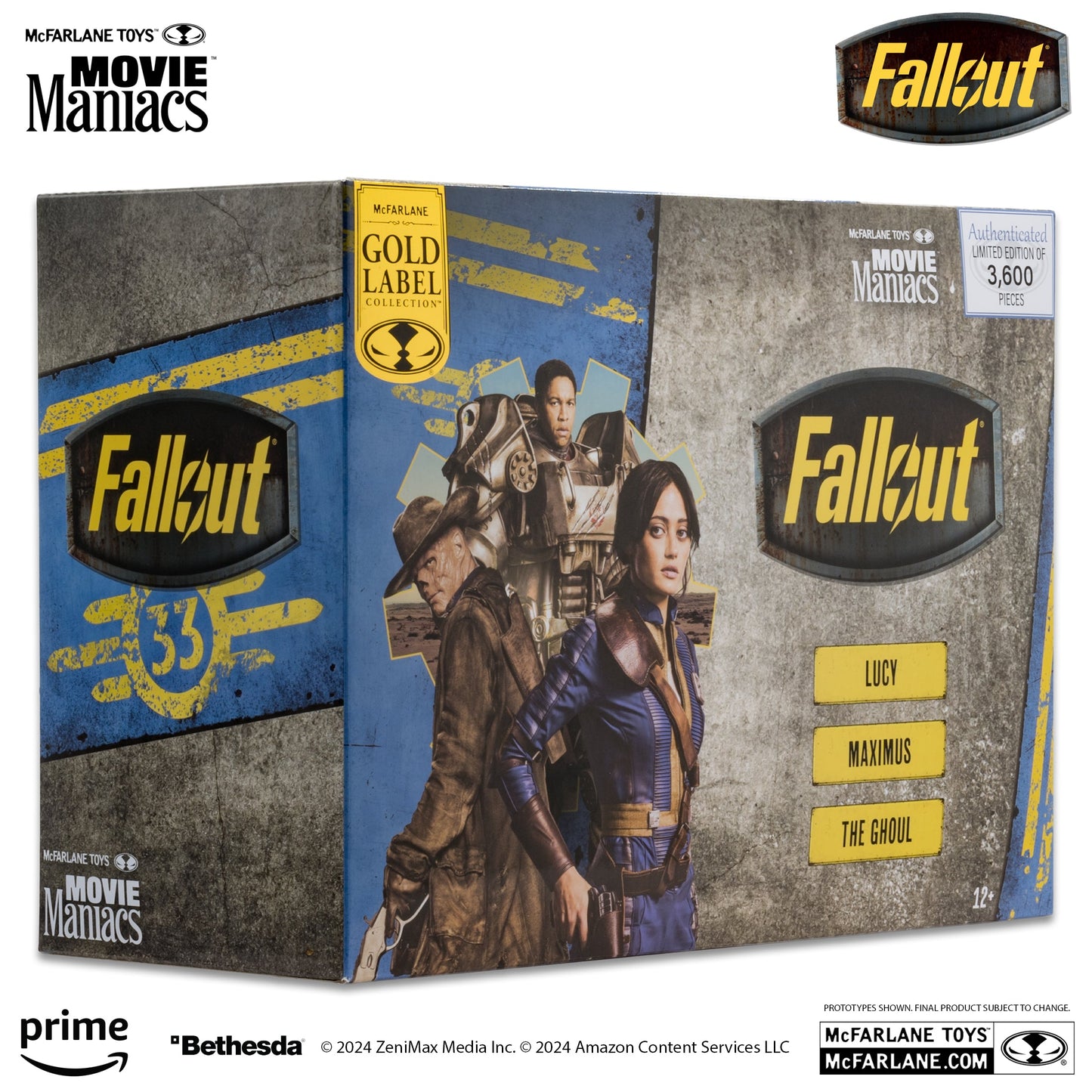 Movie Maniacs: Fallout (2024) Lucy, Maximus & The Ghoul Limited Edition 3-Pack Gold Label (14044) LAST ONE!
