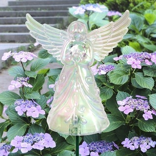 Exhart Garden Stakes Clear - Clear Angel Windy Wing Garden Stake - Set of Two