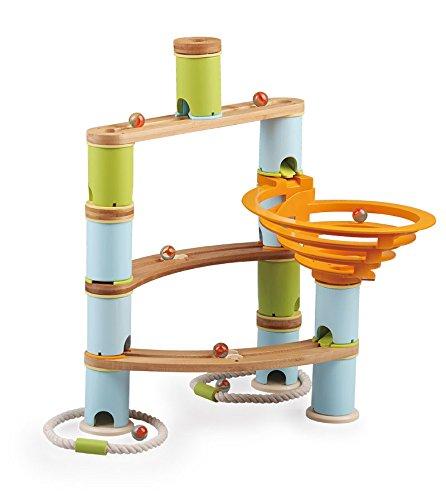 Fat Brain Toys Bamboo Builder Marble Run (78 pieces)