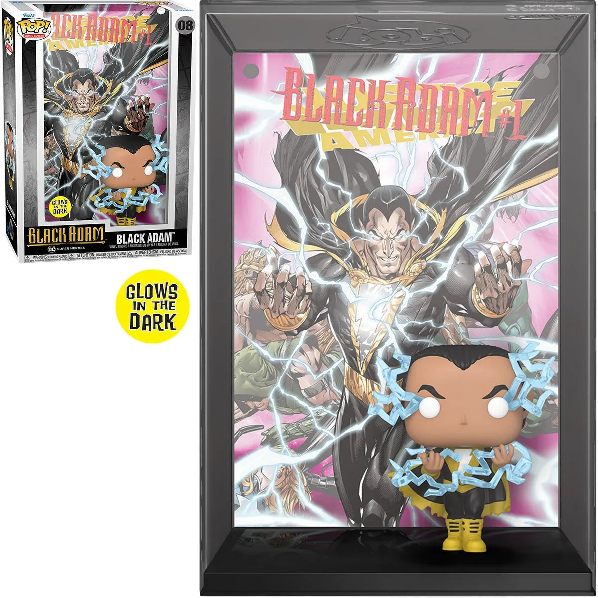 Funko Pop! Comic Covers #08 - Black Adam (Glow-in-the-Dark) Vinyl Figure LOW STOCK