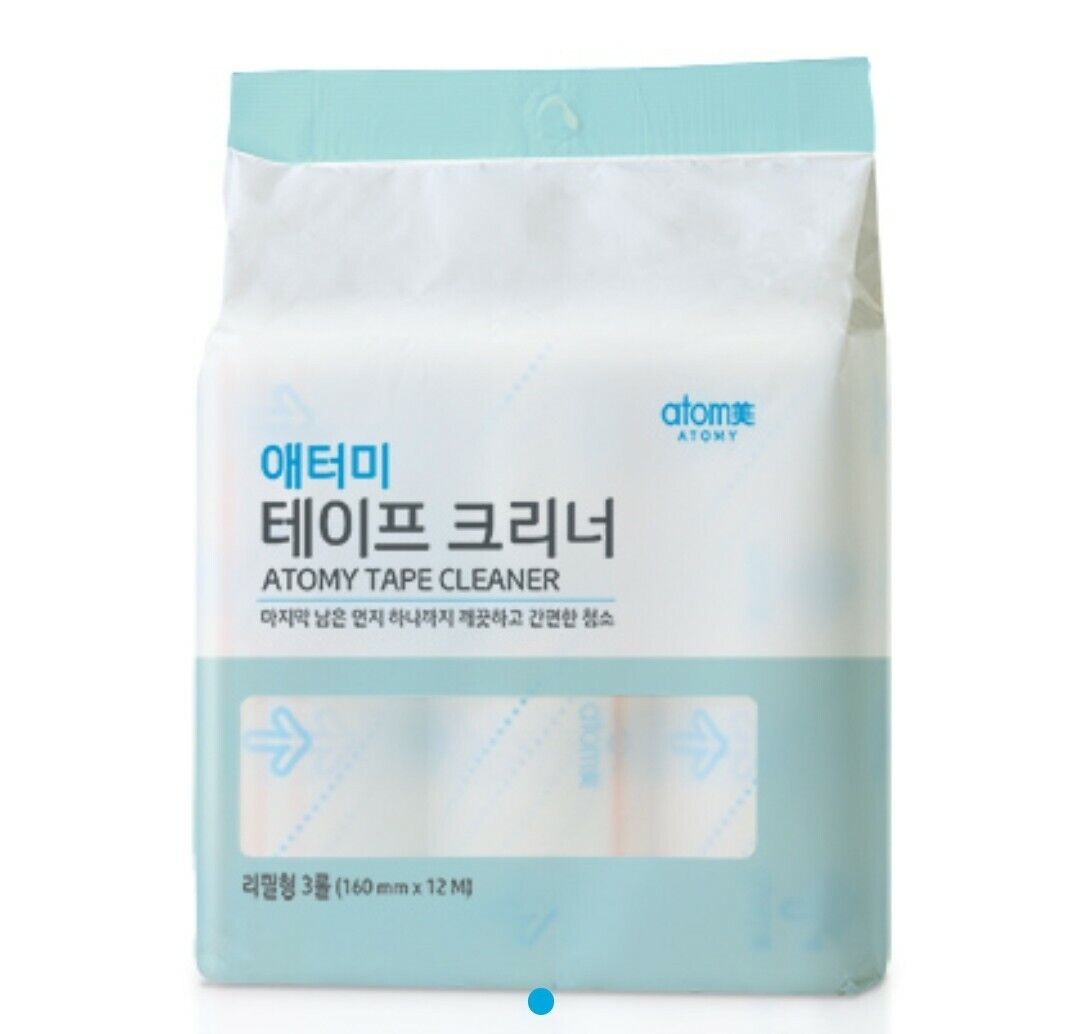 Atomy Tape Cleaner Refill Eco Friendly Non Toxic Strong 160mm x 12m 3 Rolls NEW
