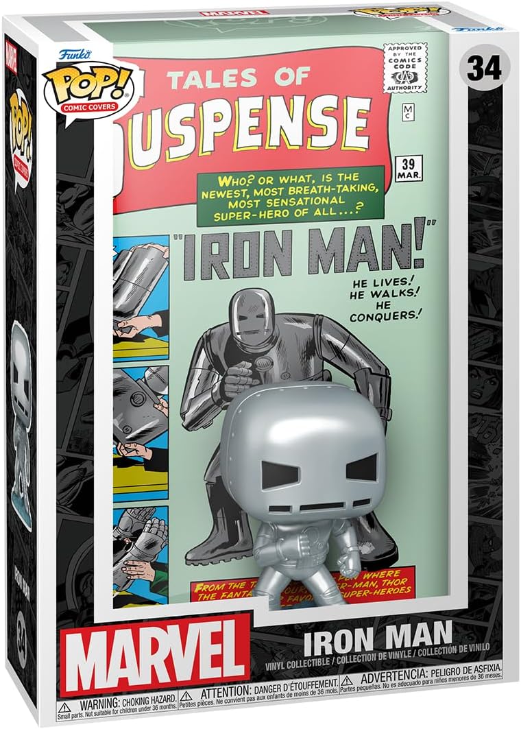 Funko Pop! Comic Covers #34 - Marvel: Tales of Suspense #39 - Iron Man Vinyl Figure & Hardcase 72504 LOW STOCK