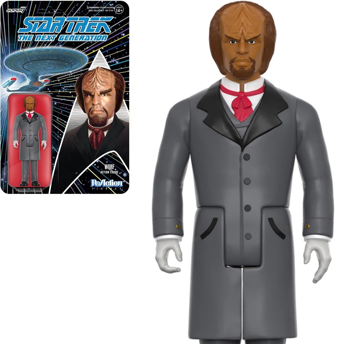 Super7 ReAction Figures: Star Trek The Next Generation (Wave 3) Victorian Worf Action Figure (82109)