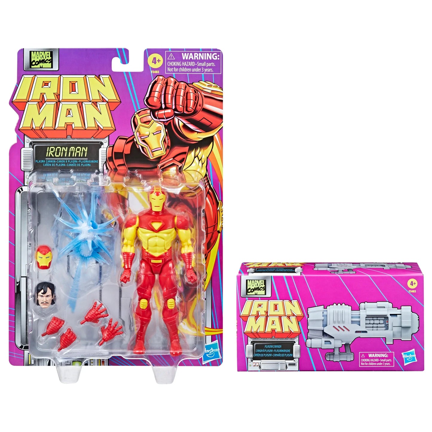 Marvel Legends Series - Deluxe Retro Iron Man & Plasma Canon Exclusive Action Figure (F3483) LOW STOCK