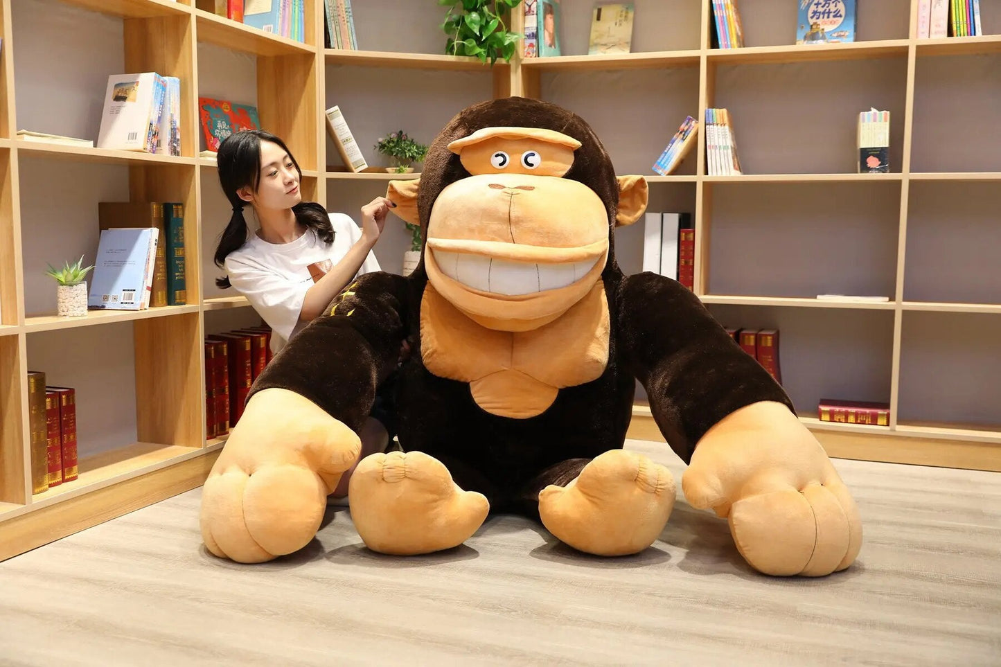 Giant Orangutan Large 160cm Animal Plush Toy Gorilla Black Creative Simulation stuffed Monkey Doll toys for children Christmas gift ShopOnlyDeal