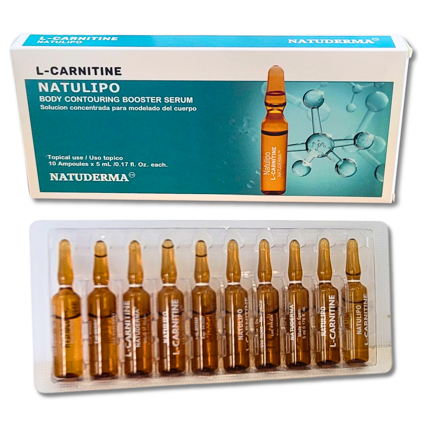 L-CARNITINE Mesotherapy Serum for Body Treatments | L-CARNITINA mesoterapia para tratamientos corporales. NATULIPO from NATUDERMA