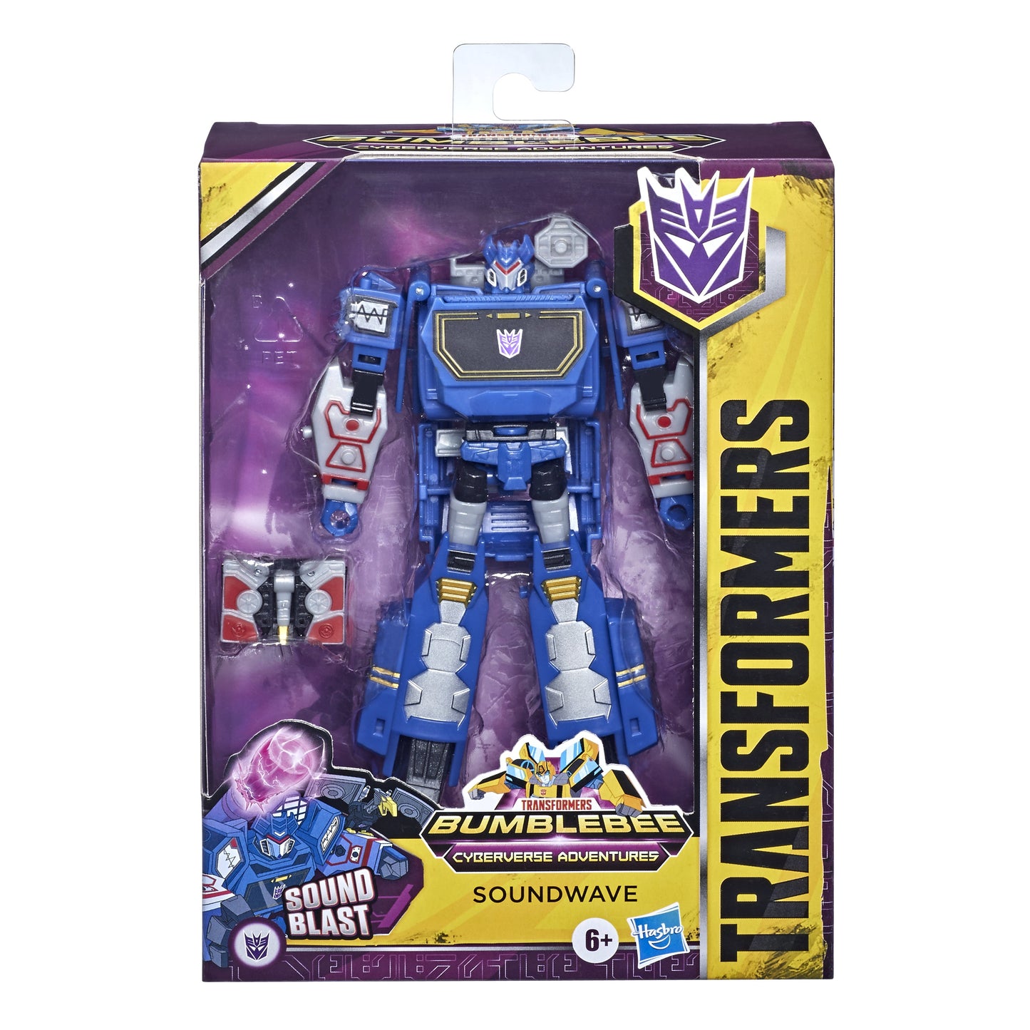Transformers Bumblebee Cyberverse Adventures Deluxe Soundwave (Sound Blast, Enclosed Box) Figure F0509 LOW STOCK