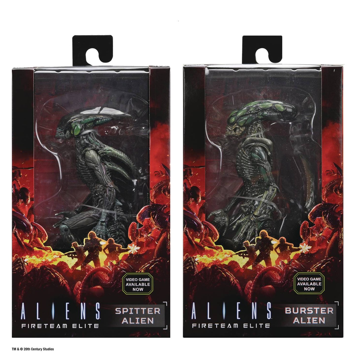 NECA Ultimate Series - Aliens: Fireteam Elite (Series 2) - Burster Alien & Spitter Alien 2-Pack Action Figures