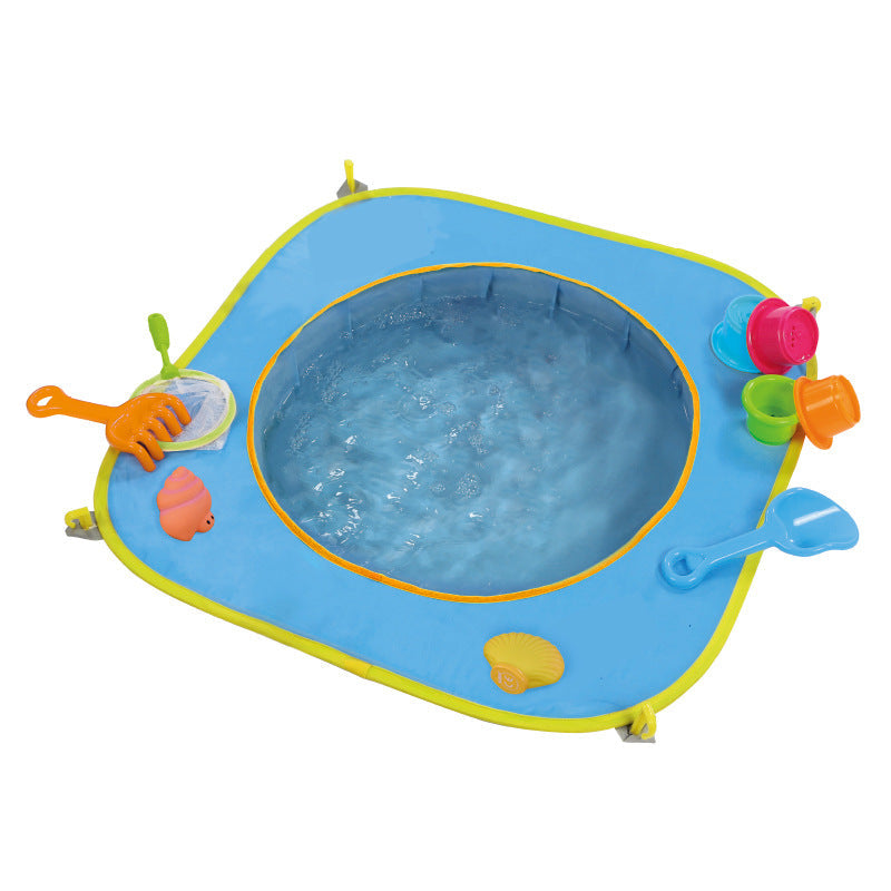 Children's Beach Playing Cloth with Water Pocket
