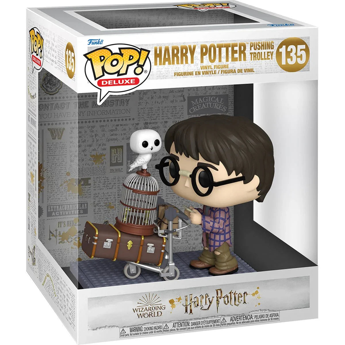 Funko Pop Harry Potter 135 Sorcerer's Stone 20th Anniversary: Harry Pushing Trolley Deluxe Vinyl Figure LOW STOCK