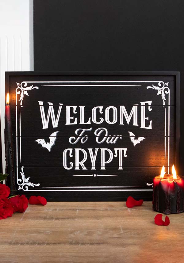 Welcome To Our Crypt | WALL PLAQUE