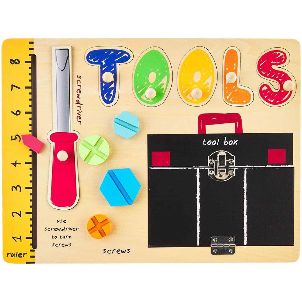 Mud Pie Tools Busy Board Wood Puzzle