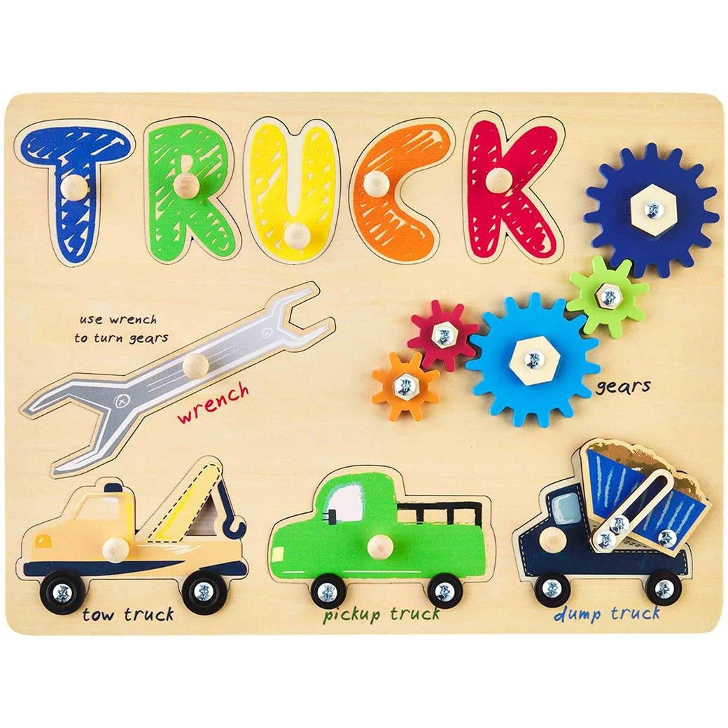 Mud Pie Truck Busy Board Wood Puzzle