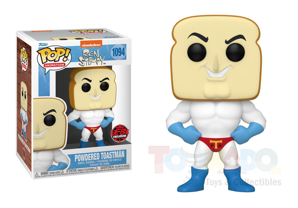 Funko Pop! Animation #1094 - Ren & Stimpy - Powdered Toastman Exclusive Vinyl Figure (58830) LAST ONE!