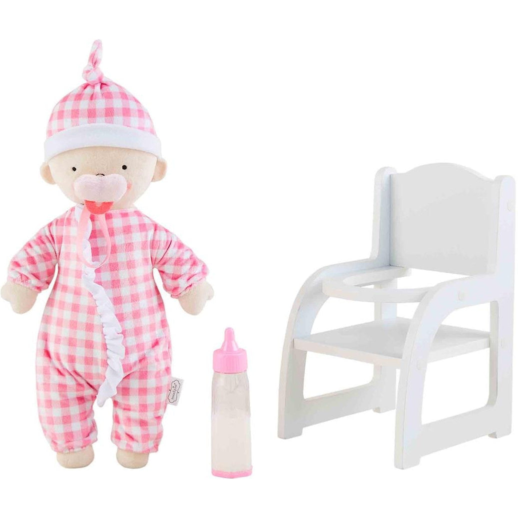 Mud Pie Baby Doll & Hair Chair Set