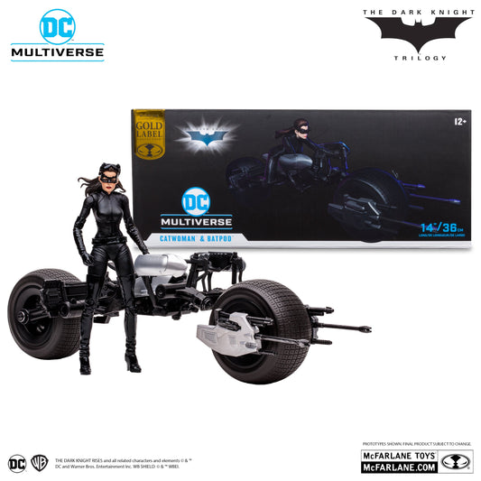 McFarlane Toys DC Multiverse - Batpod (The Dark Knight Rises) With Catwoman Action Figure (15734) LOW STOCK