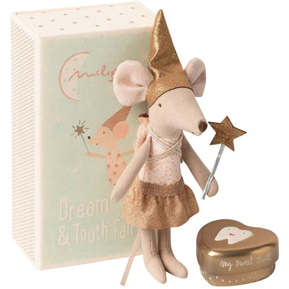 Maileg Tooth Fairy Mouse in Matchbox | Rose
