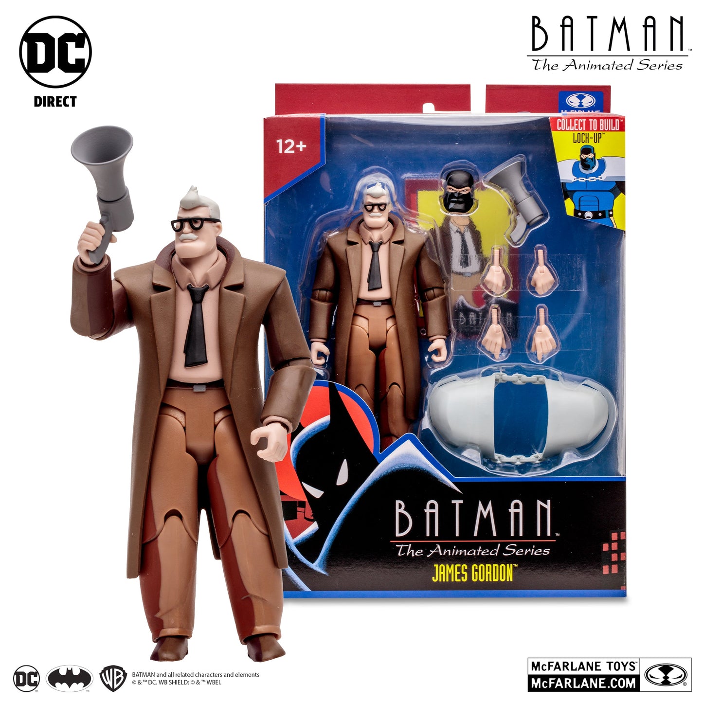 McFarlane - Batman: The Animated Series - James Gordon (Lock-Up BAF) Action Figure (17619) LOW STOCK
