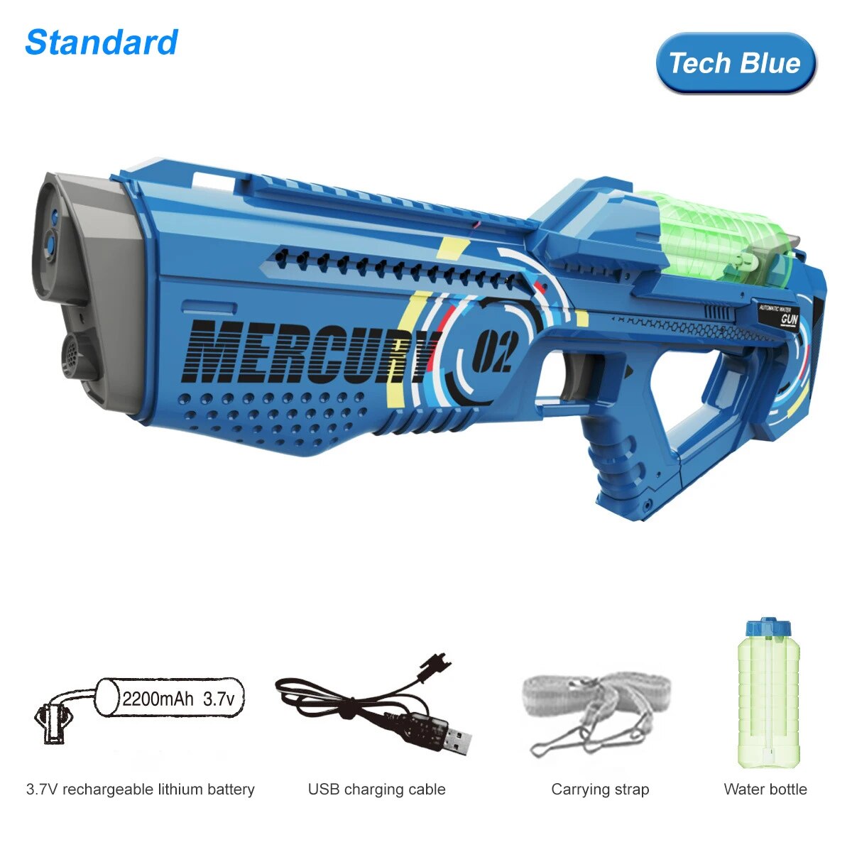 2023 New Summer Gun Splashing Festival  Voltage Continuous High Capacity Charging Automatic Water Absorption Kids Toys ShopOnlyDeal