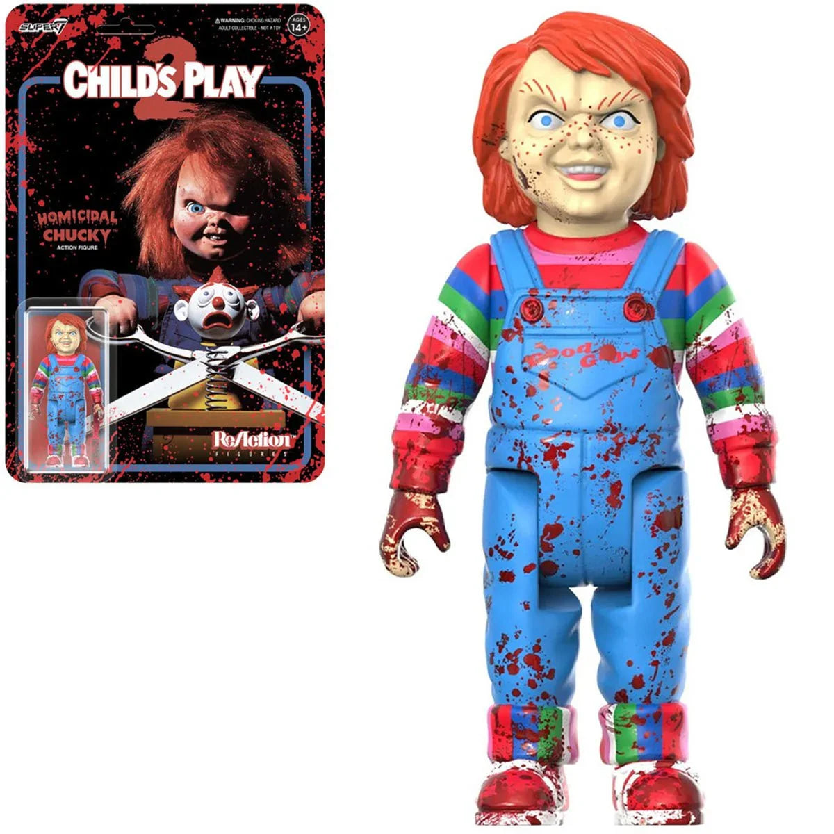 Super7 ReAction Figures - Child's Play 2 - Homicidal Chucky Action Figure (82430) LOW STOCK