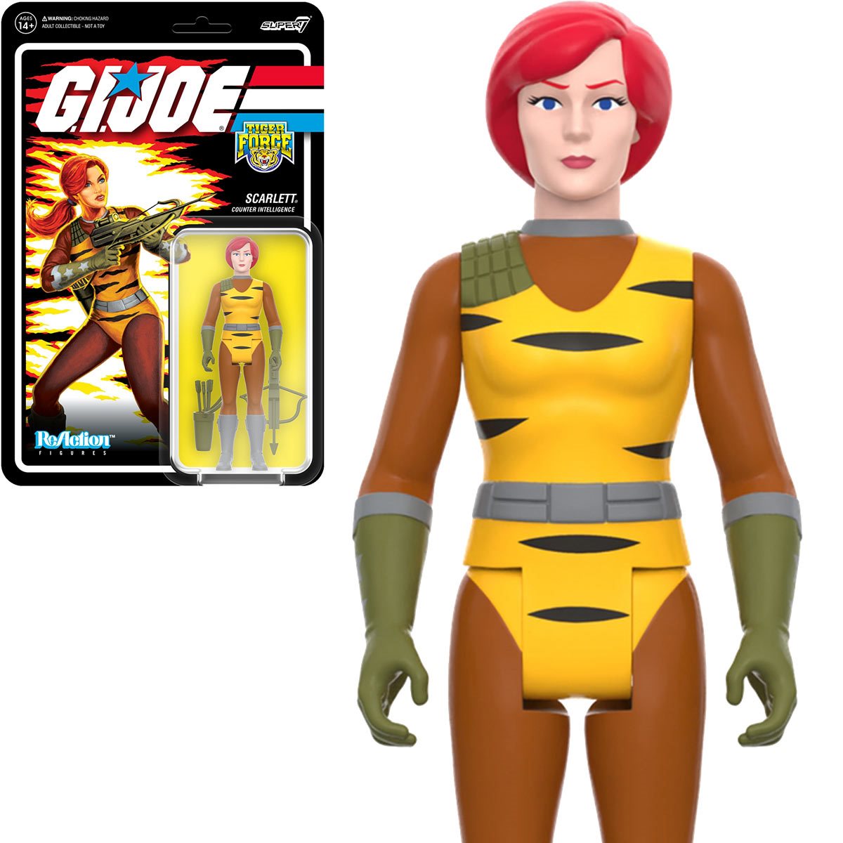 Super7 ReAction Figures - G.I. Joe - Wave 6 - Tiger Force - Scarlett (Counter Intelligence) (82799)