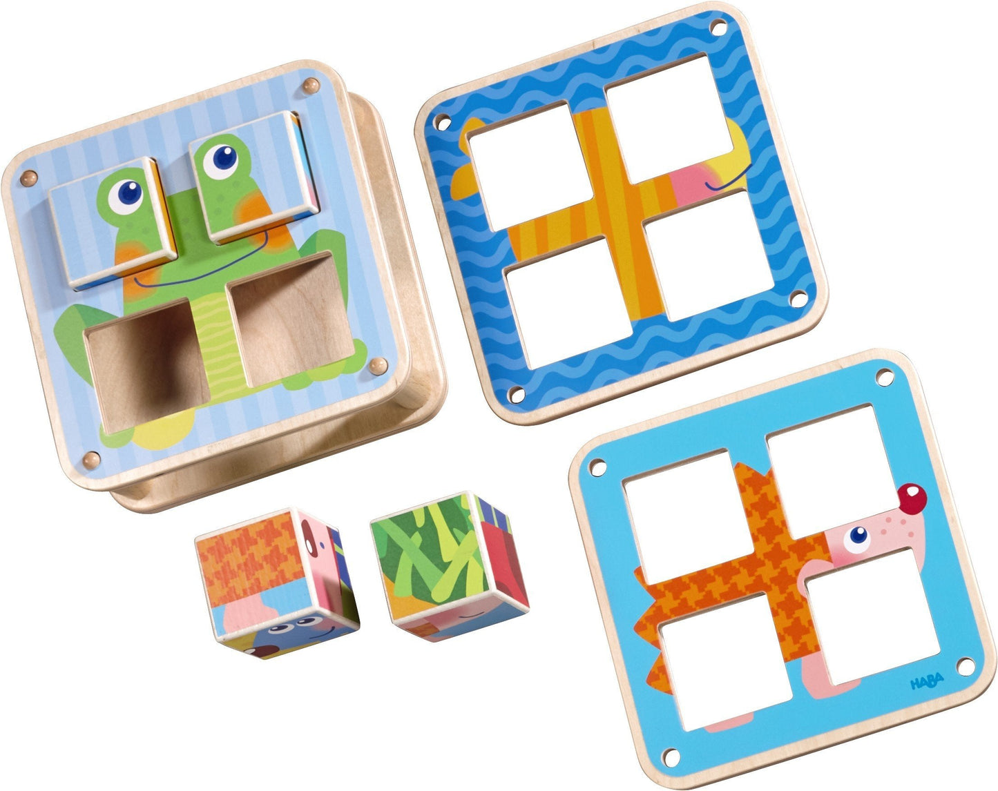 Haba Cubes Puzzle - Garden Animals