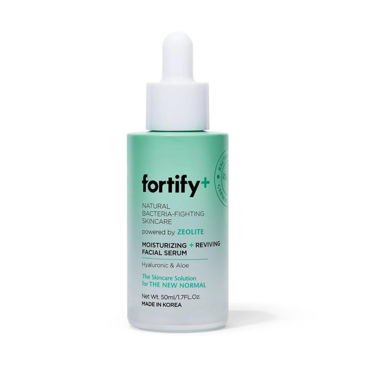Fortify Hyaluronic Acid Serum for Face - Natural Germ-Fighting Skincare with Aloe & Zeolite - Moisturizing & Protecting | Rejuvenates & Revives | Clean Beauty | Made in Korea - 50ML / 1.67Fl Oz