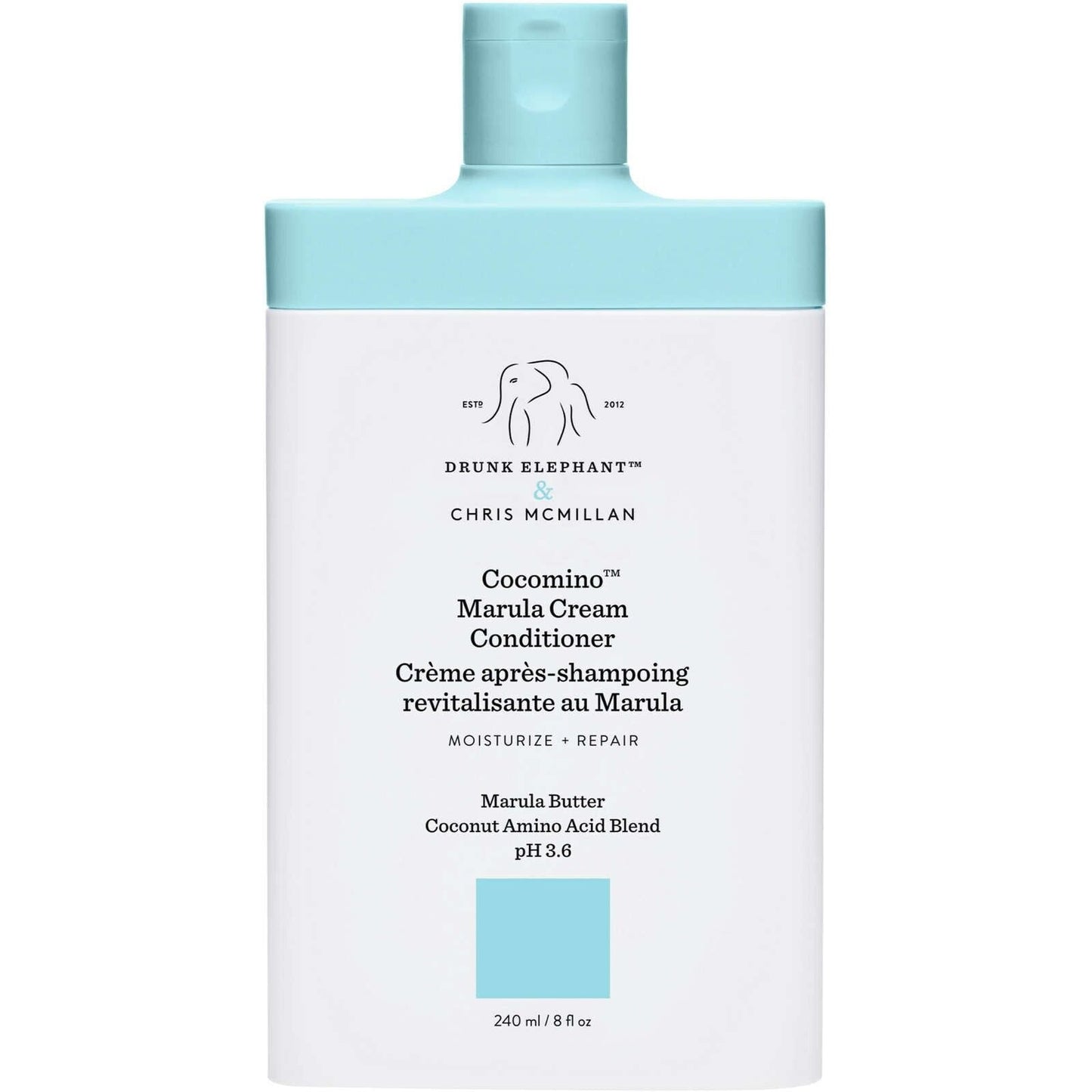 Drunk Elephant Cocomino Marula Cream Conditioner Nonfragrant Plant 240ml NEW
