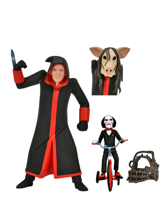 NECA - Toony Terrors - SAW: Jigsaw Killer & Billy the Puppet with Tricycle Figures Box Set (60614)