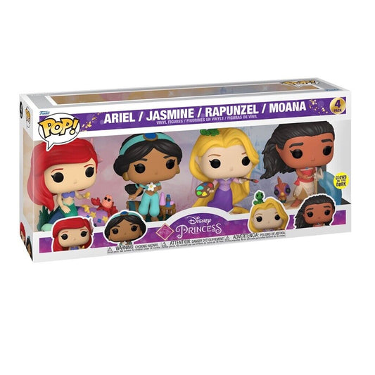 Funko Pop! Disney - Disney Princesses (Glow-In-The-Dark) Exclusive 4-Pack Vinyl Figures (61800) LOW STOCK