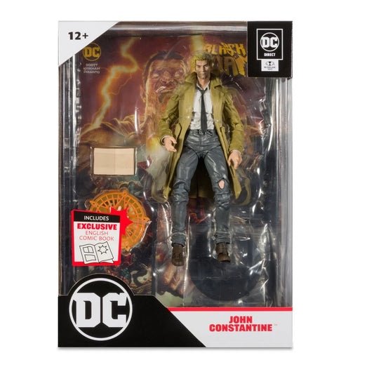 DC Direct (McFarlane Toys) Page Punchers Constantine Action Figure with Black Adam Comic Book (15904) LOW STOCK