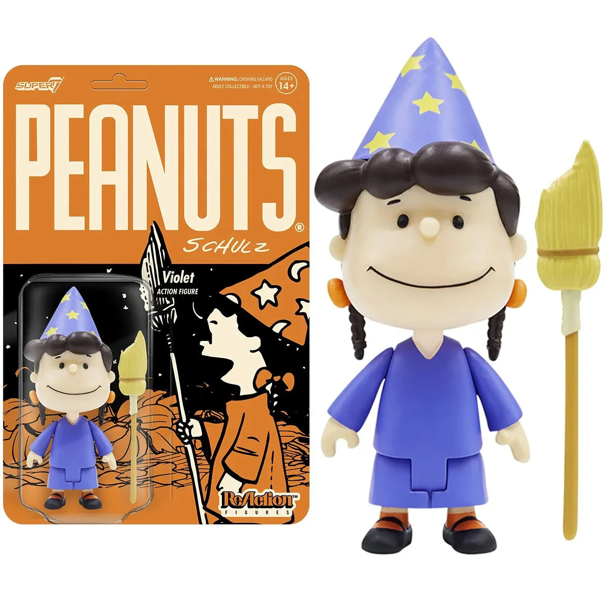 Super7 ReAction Figures - Peanuts - Violet (Witch) Action Figure (80896) LOW STOCK