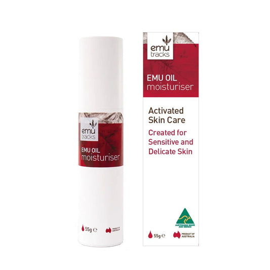 Emu Tracks Emu Oil Moisturiser (Activated Skin Care for Sensitive & Delicate Skin) 55g