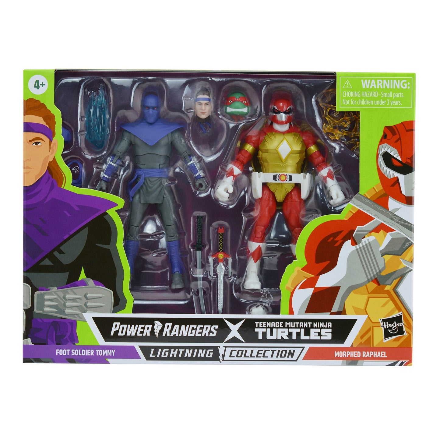 Power Rangers X Teenage Mutant Ninja Turtles: Lightning Collection - Morphed Raphael & Foot Soldier Tommy F2968 LOW STOCK