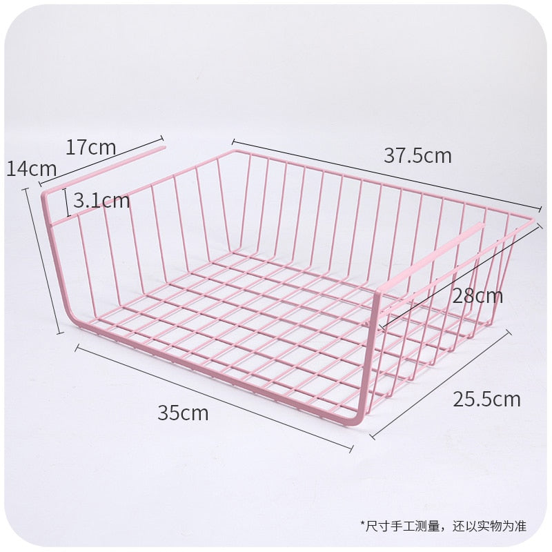 Under The Table Hanging Basket Shelf Storage Rack
