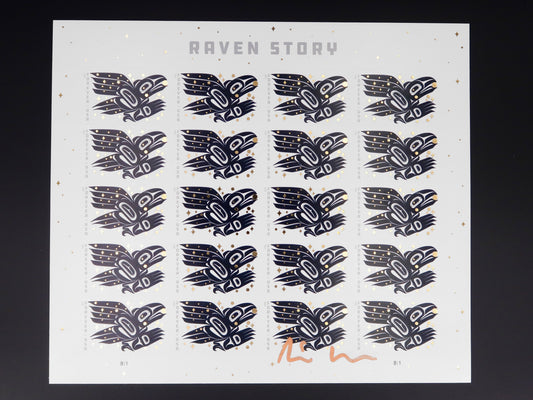 Raven Story Stamp Signature Sheets