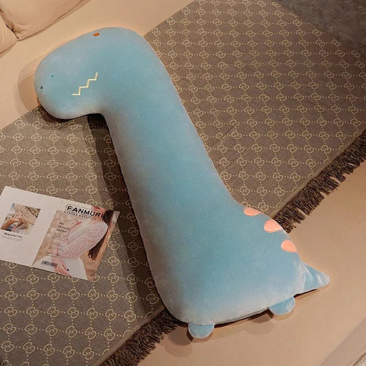 Kawaii Dino Animal Long Pillow Dinosaur Soft Stuffed Animal Doll Sleeping Companion Cute Cushion Sofa Bed Home Decor Birthday Gift for Girls Sweetyworld Store