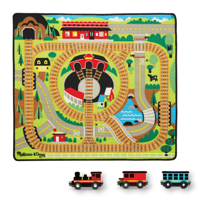 Melissa & Doug- Round the Rails Train Rug