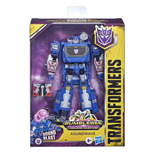 Transformers Bumblebee Cyberverse Adventures Deluxe Soundwave (Sound Blast, Enclosed Box) Figure F0509 LOW STOCK