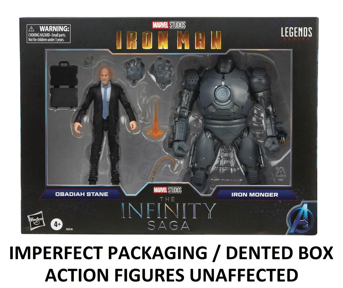 Marvel Legends Infinity Saga: Iron Man - Obadiah Stane & Iron Monger Figures (F0218) IMPERFECT PACKAGING LAST ONE!