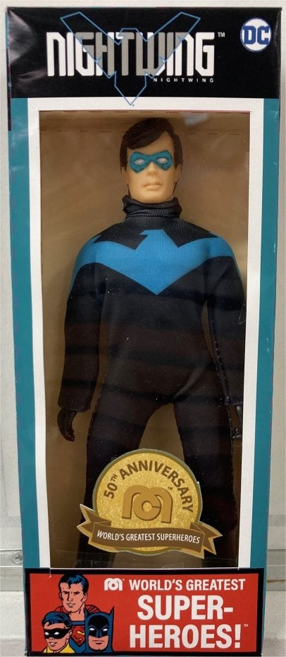 Mego DC World\'s Greatest Super-Heroes! 50th Anniversary - Nightwing 8-inch Action Figure (63163) LOW STOCK