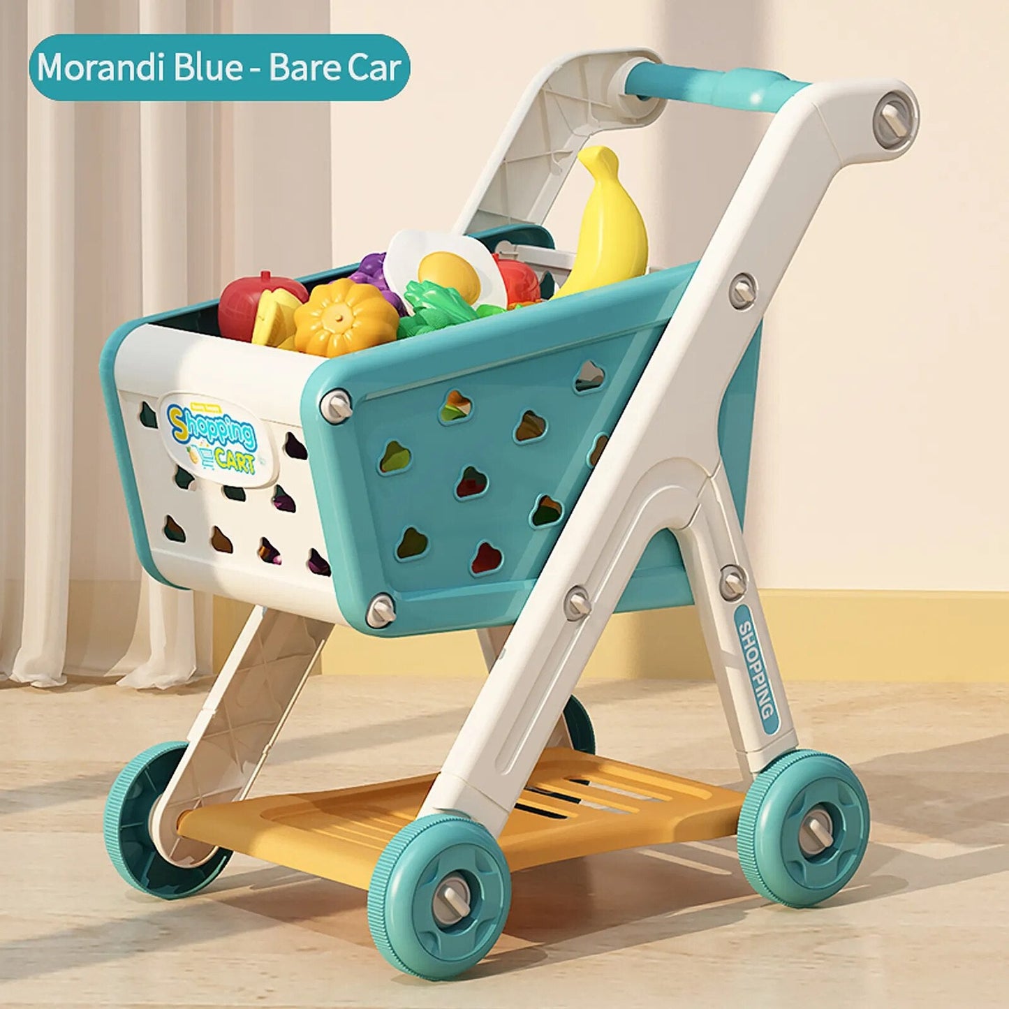 Shopping cart toy baby small trolley children play house fruit cut cut music kitchen supermarket men and girls ShopOnlyDeal