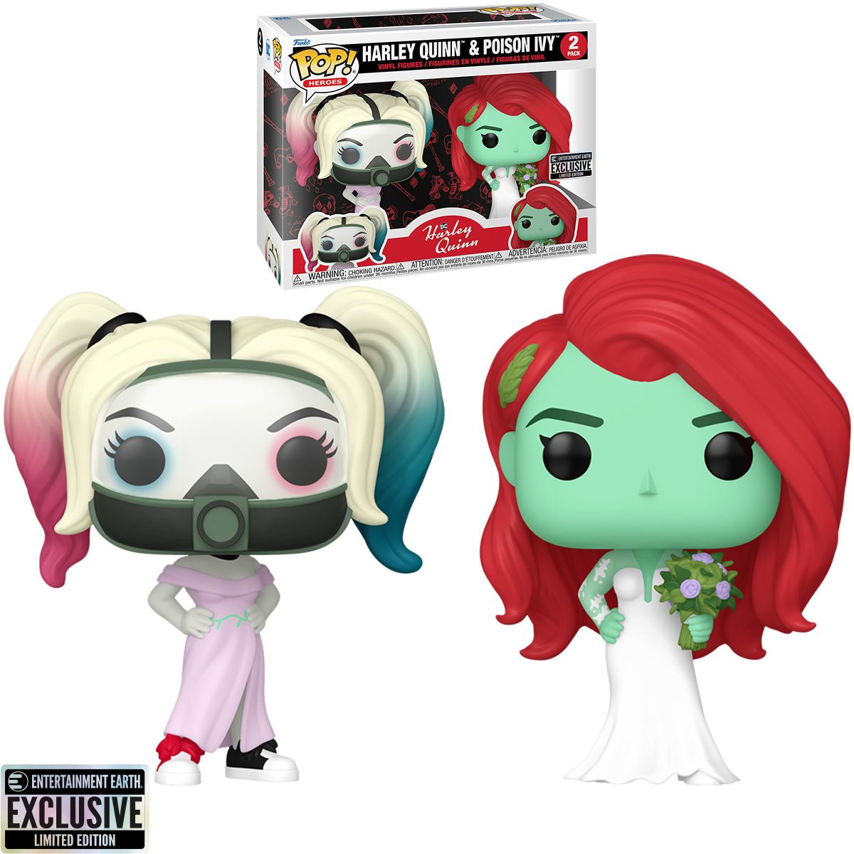 Funko Pop! Heroes - Harley Quinn and Poison Ivy Wedding Deluxe Exclusive Vinyl Figures (76738)