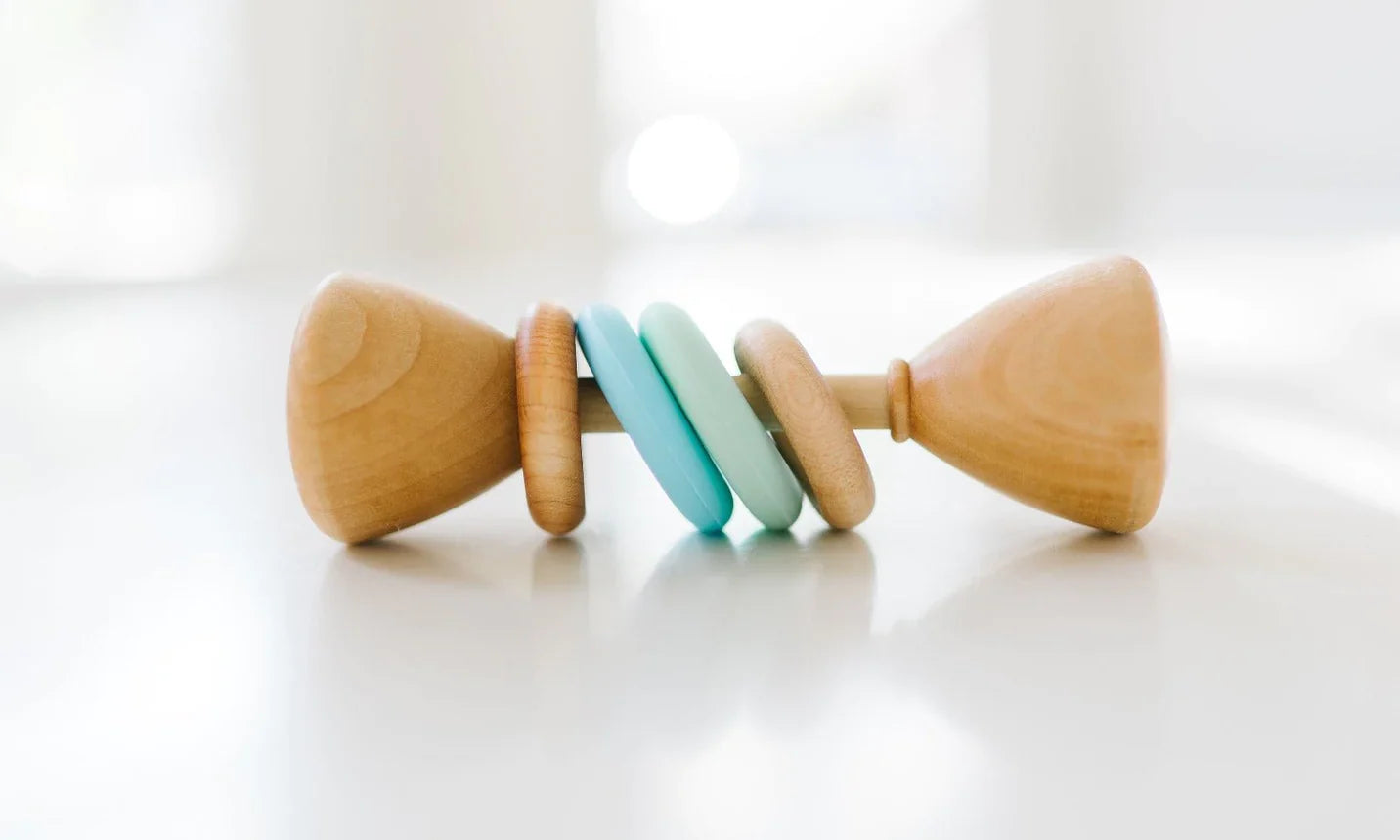 Color Block Classic Wooden Rattle