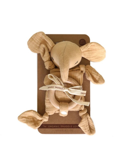 Organic Snuggle Lovie Blanket - Elephant