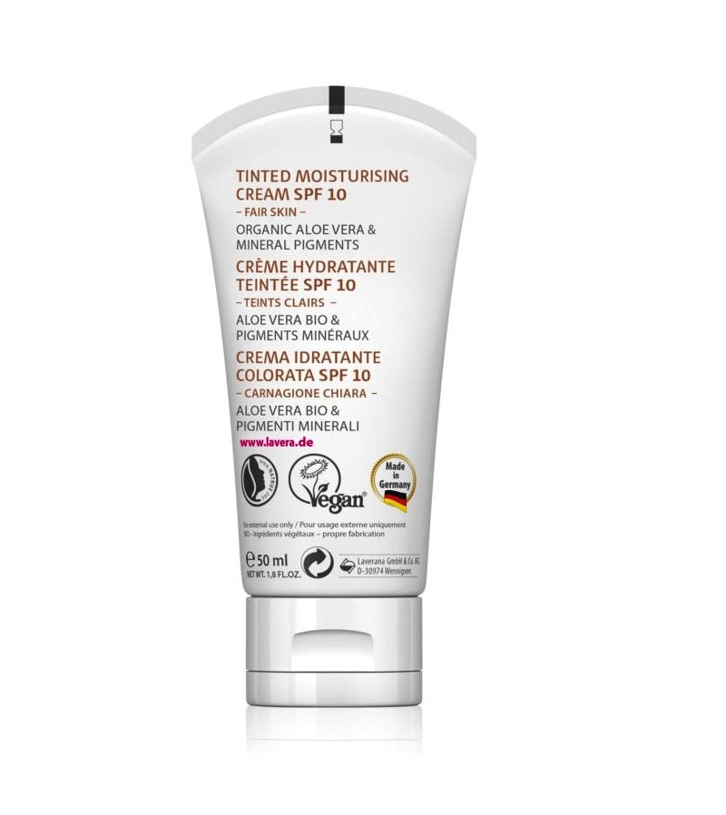 Lavera Organic Basic Sensitive Toning Moisturizing Cream SPF 10, 50 ml - FAIR or MEDIUM