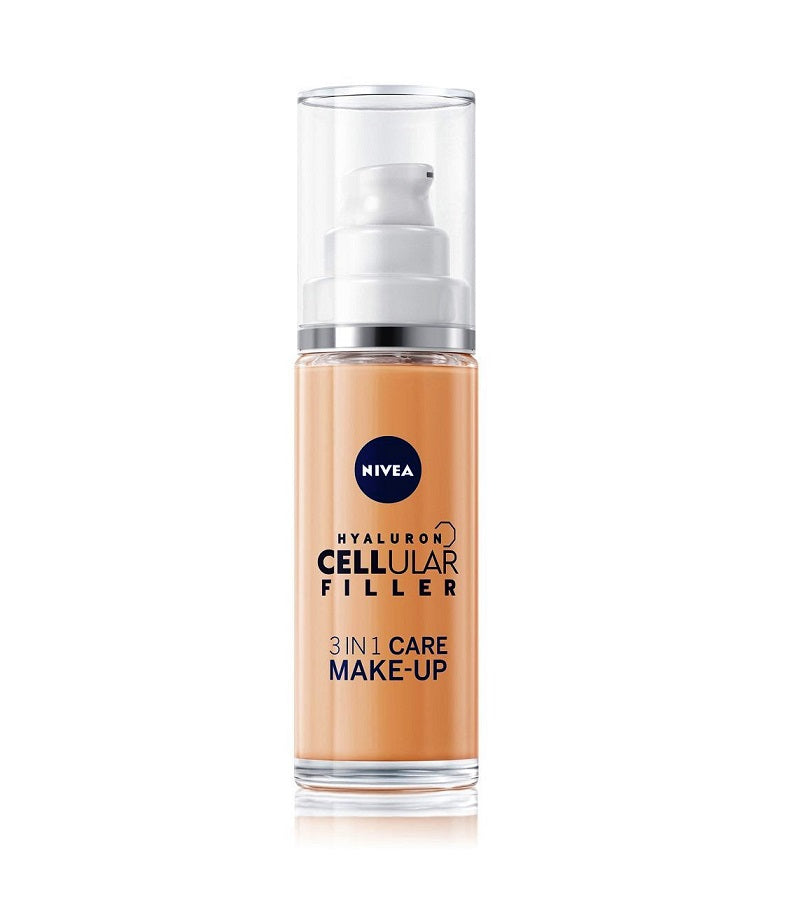 NIVEA Hyaluronic Cellular Filler 3in1 Care Make-Up Liquid Foundation - 3 Shades